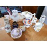 A mixed collection of ceramics to include Shelly tea cups and a Japanese tea set