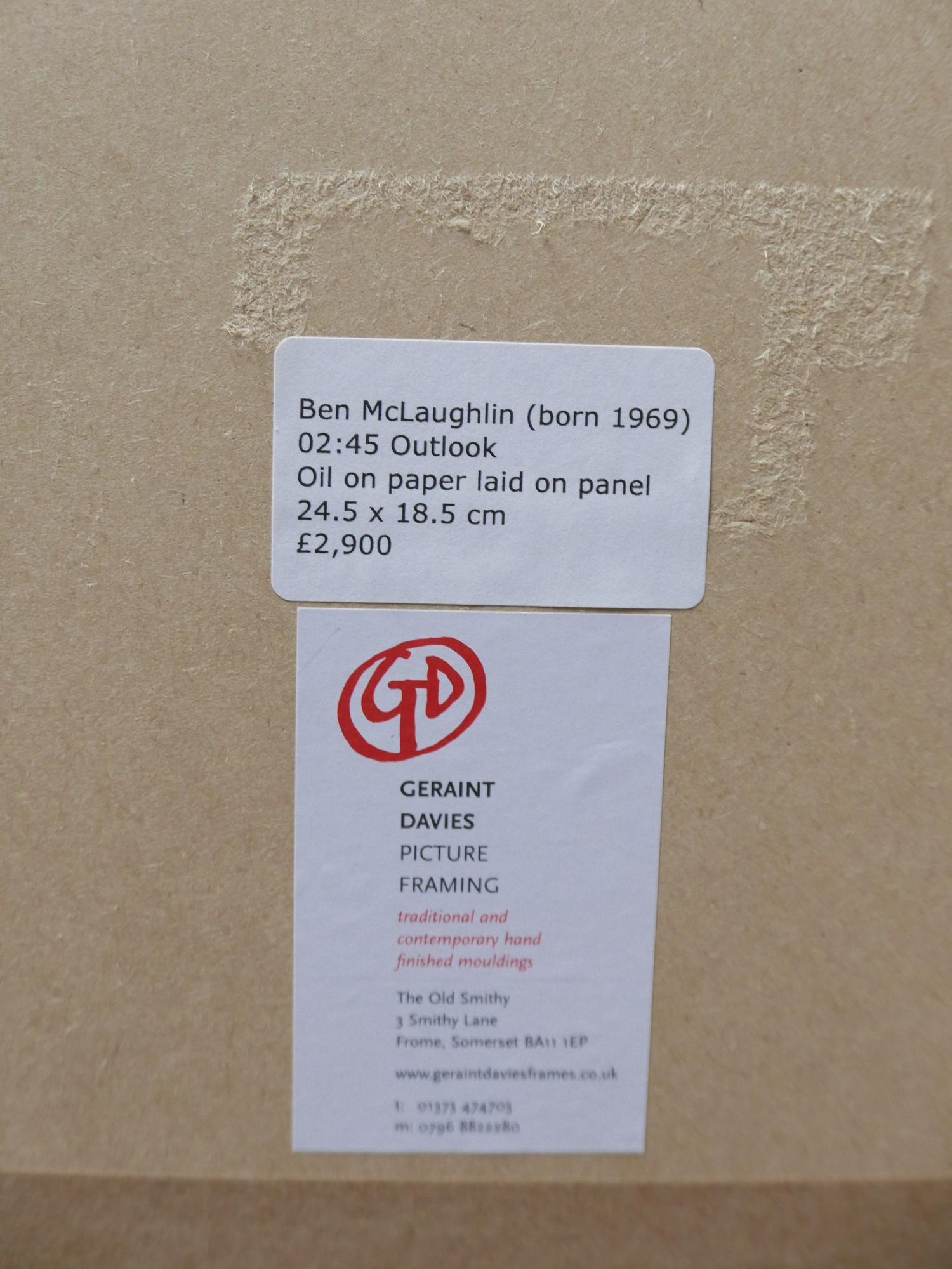 Ben Mclaughin (Contemporary), still life scene, oil on board, label to verso - Image 3 of 3