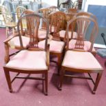 A set of eight late 19th century mahogany dining chairs to include two carvers