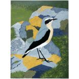 Robert Gillmor, a limited edition linocut titled 'Wheatear', signed and numbered 22/35 in pencil, 36