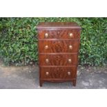 A mid 20th century mahogany chest of four drawers, H = 106cm W = 66cm D = 51cm