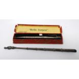 A boxed Samson and Mordan 'Everpoint' sterling silver propelling pencil 11.5cm, with a Chinese white