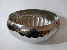 A Georg Jensen, very large, 'Legacy Mirror' bowl in highly polished stainless steel with ribbed