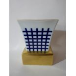 A Bernardaud for Limoges Limited edition 'Salina' porcelain vase by Olivier Gagnere 148/250. Blue