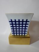 A Bernardaud for Limoges Limited edition 'Salina' porcelain vase by Olivier Gagnere 148/250. Blue