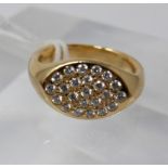 An 18ct yellow gold Tiffany & Co, diamond ring set with 22 round, brilliant-cut diamonds within an