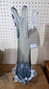 A 'Formia Murano', large, grey and clear weighty glass vase, H: 50cm, RRP: £450.