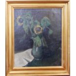 Karel Bleyenberg (1913-1981), Sunflowers, oil on canvas, signed lower right, 70cm x 60cm