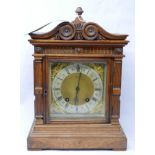 An early 20th century German walnut mantle clock by Lenzkirch, H.39 W.27 D.18cm