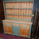 A 1980's Heals part painted pine dresser, H.191 W.153 D.49cm