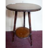 A late 19th century mahogany two tier lamp table, H.65cm