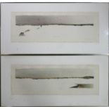 Two 20th century pencil and watercolours on paper, signed Sinclair and dated '79, 19 x 56cm