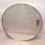 A contemporary circular wall mirror, Diameter 91cm