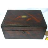 A George IV rosewood vanity box by 'Edwards, Manufacturer to His Majesty, 21 King St. Bloomsbury,