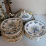 A Victorian Dixon & co ceramic part dinner service