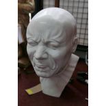 After Franz Messerschmidt, a reproduction reconstituted marble bust from the 'Character Heads'