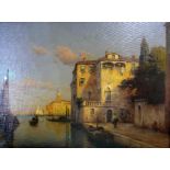 Antoine Bouvard (French, 1870-1956), A Venetian Canal Scene, oil on canvas, signed lower left, H.