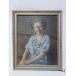 A. Eifler, portrait of an elderly lady, oil on board, signed and dated 1947 to lower right, 68 x