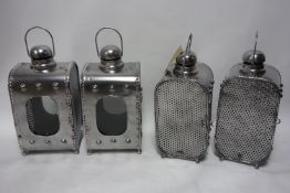 Four Industrial style storm lanterns, H.50cm (4)