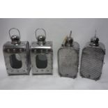 Four Industrial style storm lanterns, H.50cm (4)