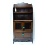 A late 19th century mahogany bookcase, H.170 W.76 D.30cm