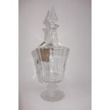 A Baccarat crystal decanter, H.36cm, designed and signed by Mathias, in original box