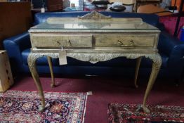 An early Georgian style burr walnut side table. H.81 W.102 D.50cm