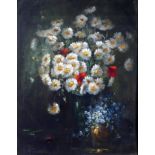 Albert Zamarra (b.1898), Still life of flowers, oil on canvas, signed lower left, 48 x 38cm