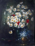 Albert Zamarra (b.1898), Still life of flowers, oil on canvas, signed lower left, 48 x 38cm