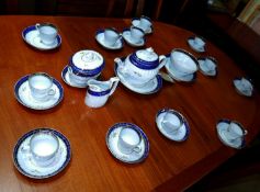 A 19th century French porcelain tea set, possibly Limoges