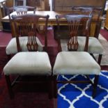 A set of four Georgian style mahogany dining chairs