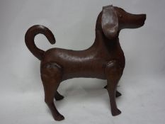 A sheet metal figure of a dog, H.73cm