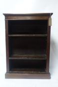 A mahogany open bookcase with adjustable shelves, H.108 W.76 D.25cm