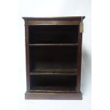 A mahogany open bookcase with adjustable shelves, H.108 W.76 D.25cm