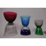 Three St Louis crystal glasses/bowls from Les Endiables collection, to include Les Endiables