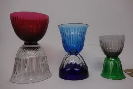 Three St Louis crystal glasses/bowls from Les Endiables collection, to include Les Endiables