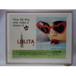 A Lolita reproduction movie poster, with King & McGaw label to verso, 75 x 95cm