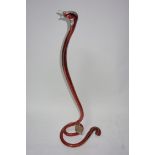 A Murano glass cobra, H.95cm