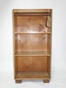 A light oak open bookcase, H.90 W.46 D.23cm