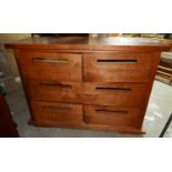 A 20th century teak chest of drawers, 100 x 148 x 50cm