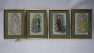 Disley Jones, four original costume designs for Penelope 1953, 30 x 19cm