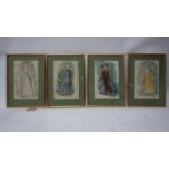 Disley Jones, four original costume designs for Penelope 1953, 30 x 19cm