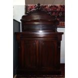 A Victorian mahogany chiffonier, H.156 W.90 D.45cm