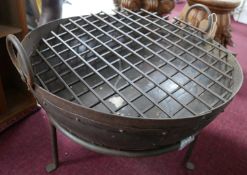 A Kadai style fire pit, with fire grate, H.45cm Diameter 64cm