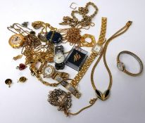 A small collection of costume jewellery