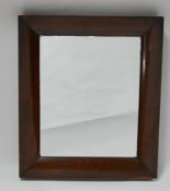 A Victorian rosewood mirror, 45 x 38cm