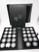 A Royal Mint 2012 London Olympic Silver Sports Collection 50P Complete 29 BU Coin Set