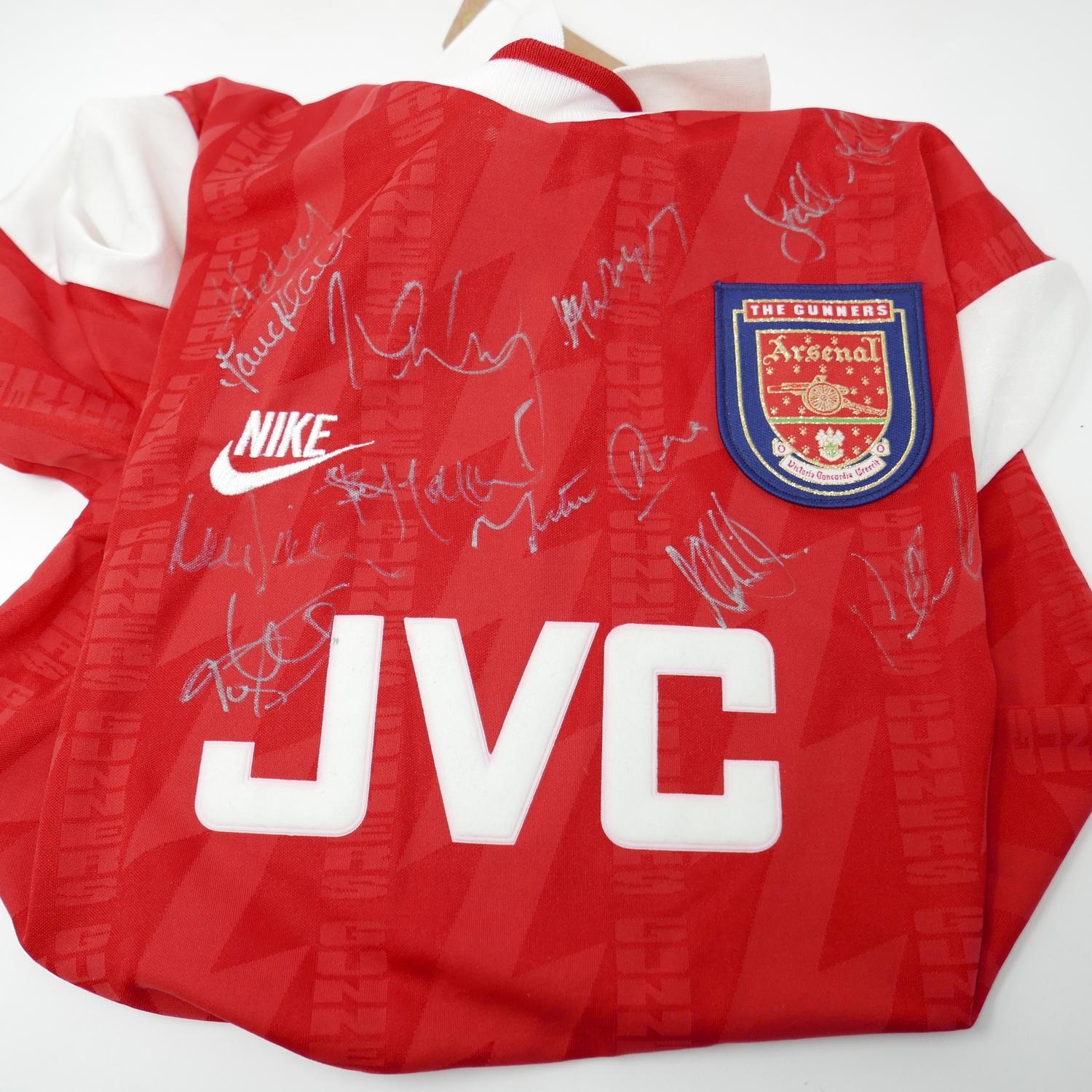 A 1990's signed Arsenal football shirt