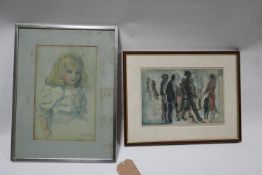 Two 20th century etching by the same hand