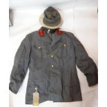 A vintage Austrian army uniform, comprising trousers, jacket and cap, together with an Austrian army
